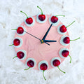 Small Cherry Faux Cake Clock