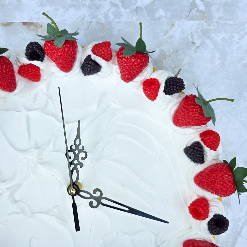 Berry Chantilly Faux Cake Clock