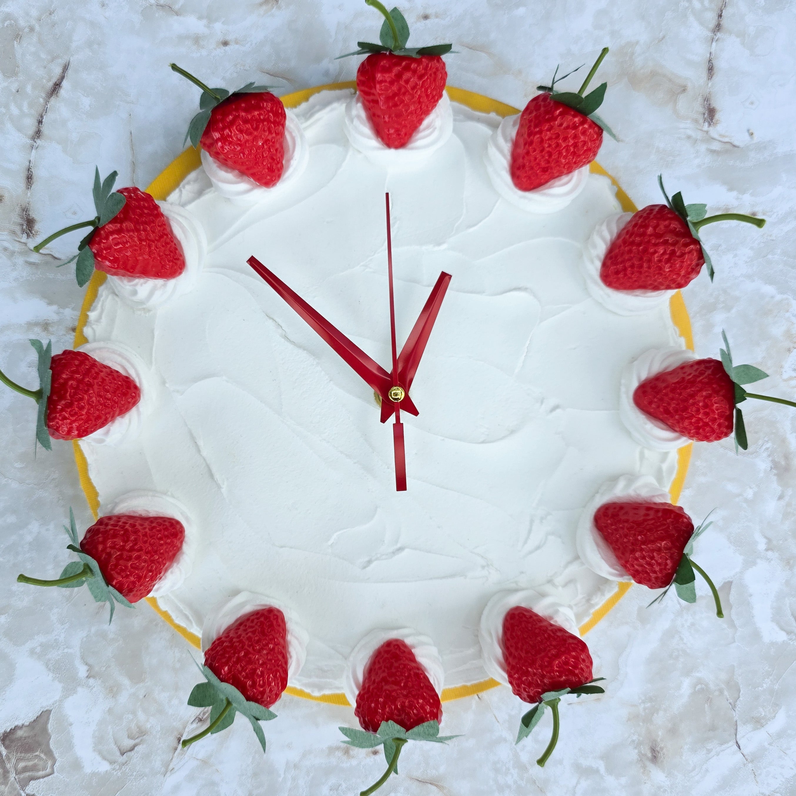 Strawberry Shortcake Faux Cake Clock