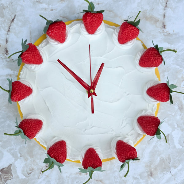 Strawberry Shortcake Faux Cake Clock