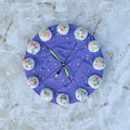 Purple Confetti Cake Clock