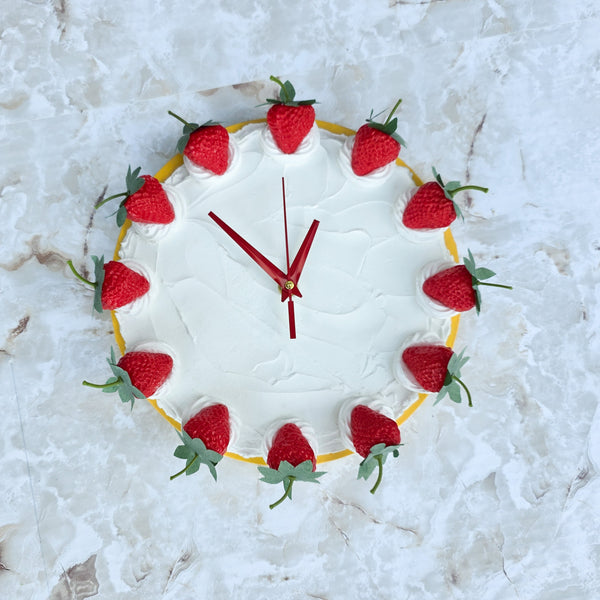 Strawberry Shortcake Faux Cake Clock