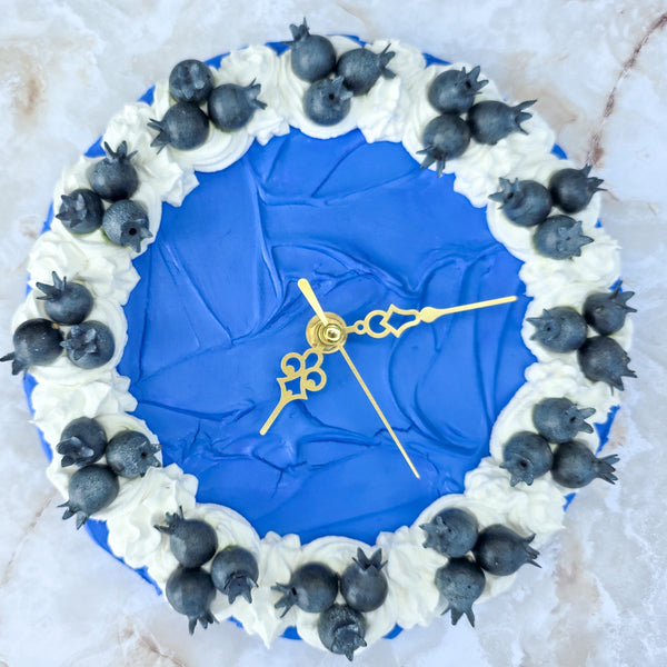 Wild Blueberry Faux Cake Clock