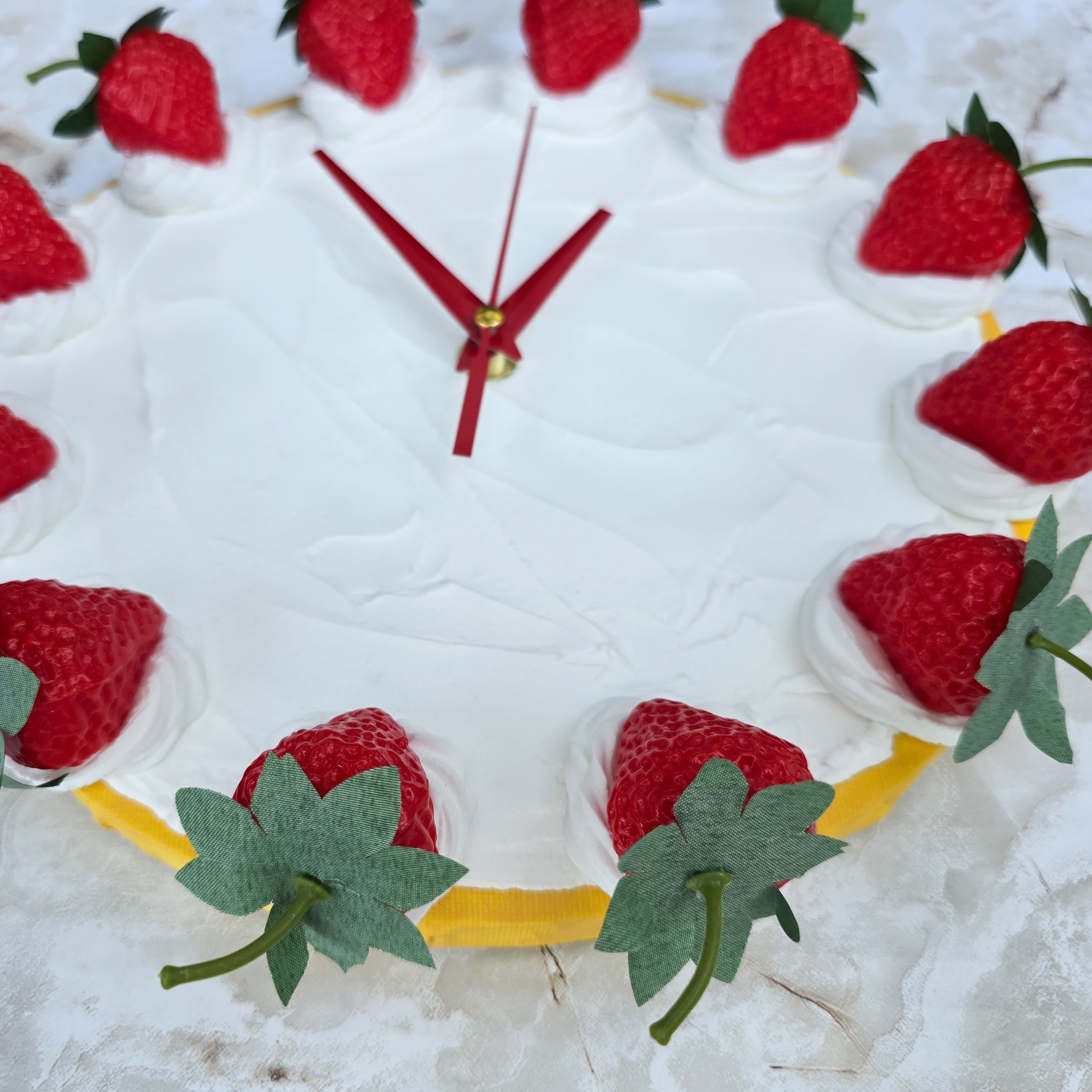 Strawberry Shortcake Faux Cake Clock