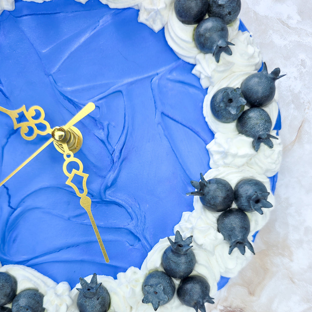 Wild Blueberry Faux Cake Clock