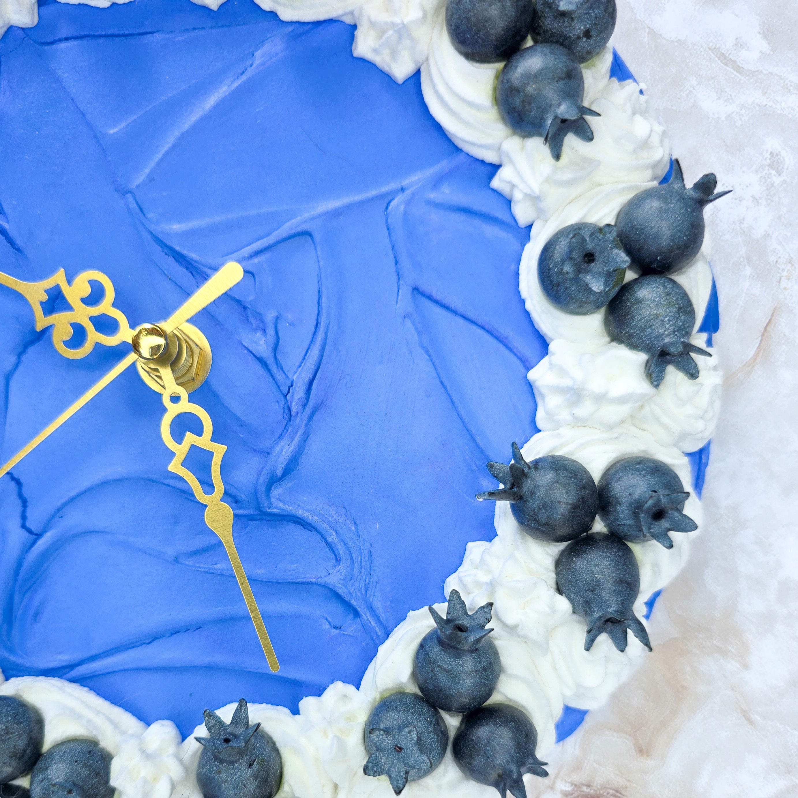Wild Blueberry Faux Cake Clock