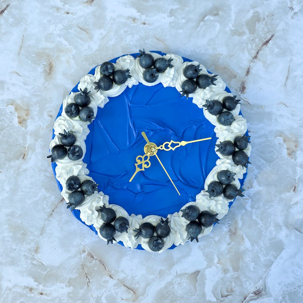 Wild Blueberry Faux Cake Clock