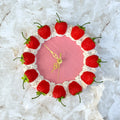 Small Strawberry Faux Cake Clock